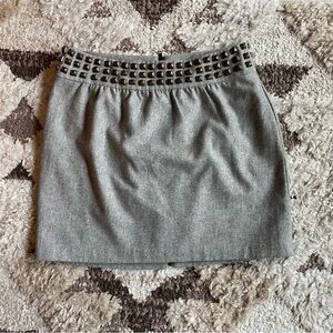 Gray Studded Women's Skirt